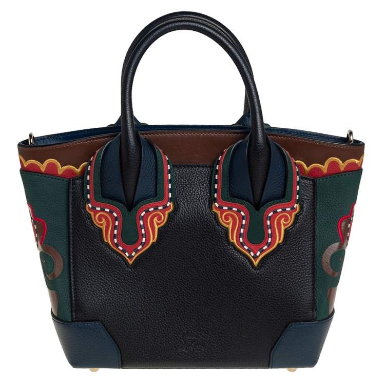 Pre Owned Christian Louboutin Multicolor Leather Small Embroidered Eloise Satchel