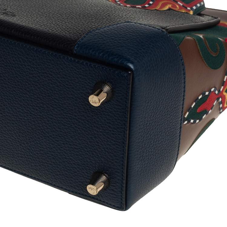Pre Owned Christian Louboutin Multicolor Leather Small Embroidered Eloise Satchel