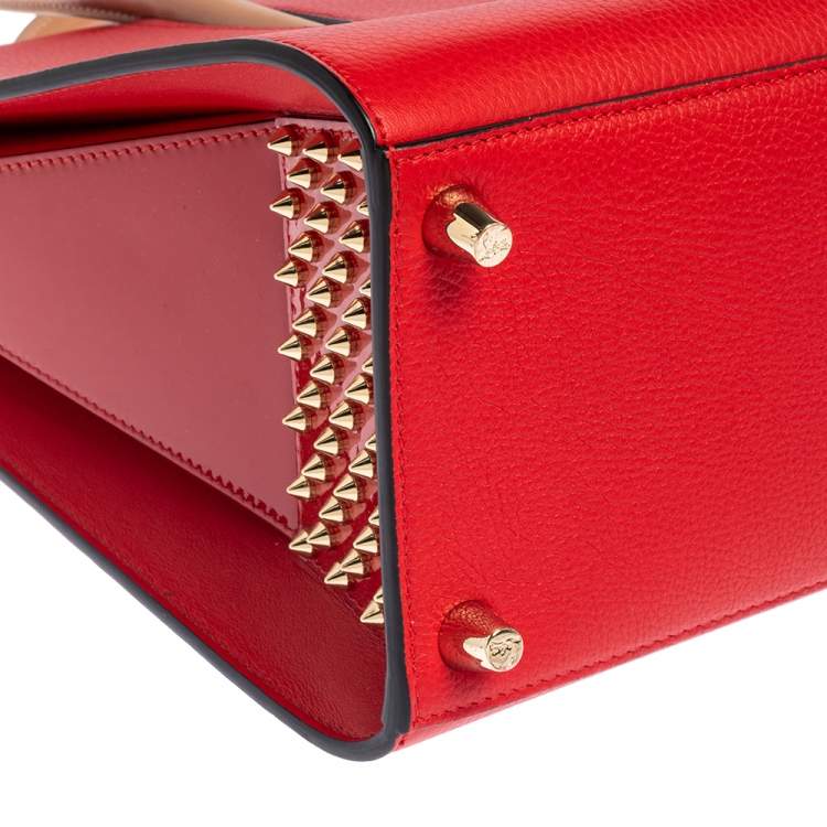 مملوكة مسبقًا Christian Louboutin Red/Beige Leather Paloma Medium Tote