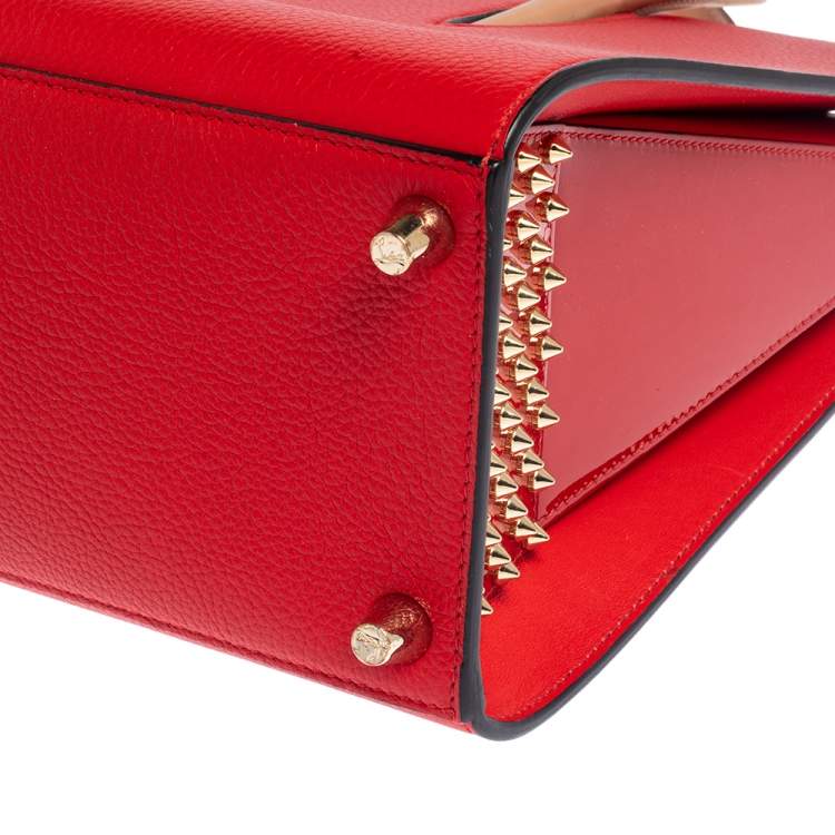مملوكة مسبقًا Christian Louboutin Red/Beige Leather Paloma Medium Tote