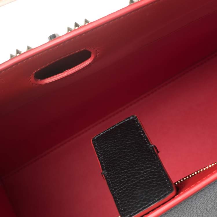 Pre Owned Christian Louboutin Tri Color Studded Leather Paloma Medium Tote