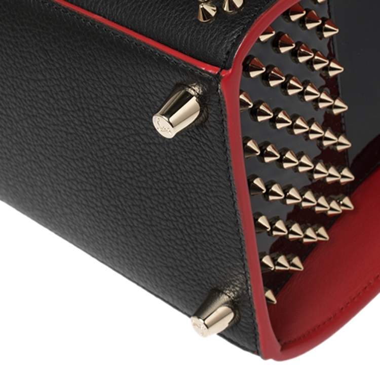 Pre Owned Christian Louboutin Tri Color Studded Leather Paloma Medium Tote