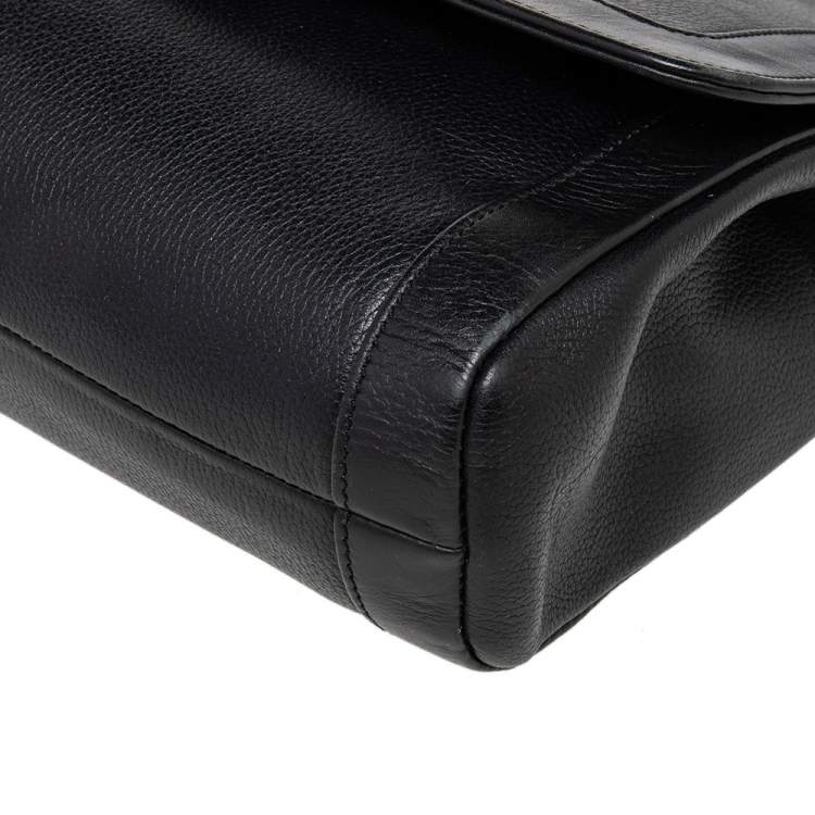 Pre Owned Christian Louboutin Black Leather Sweet Charity Shoulder Bag