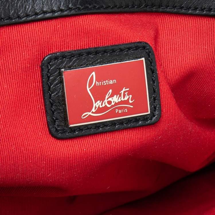 Pre Owned Christian Louboutin Black Leather Sweet Charity Shoulder Bag