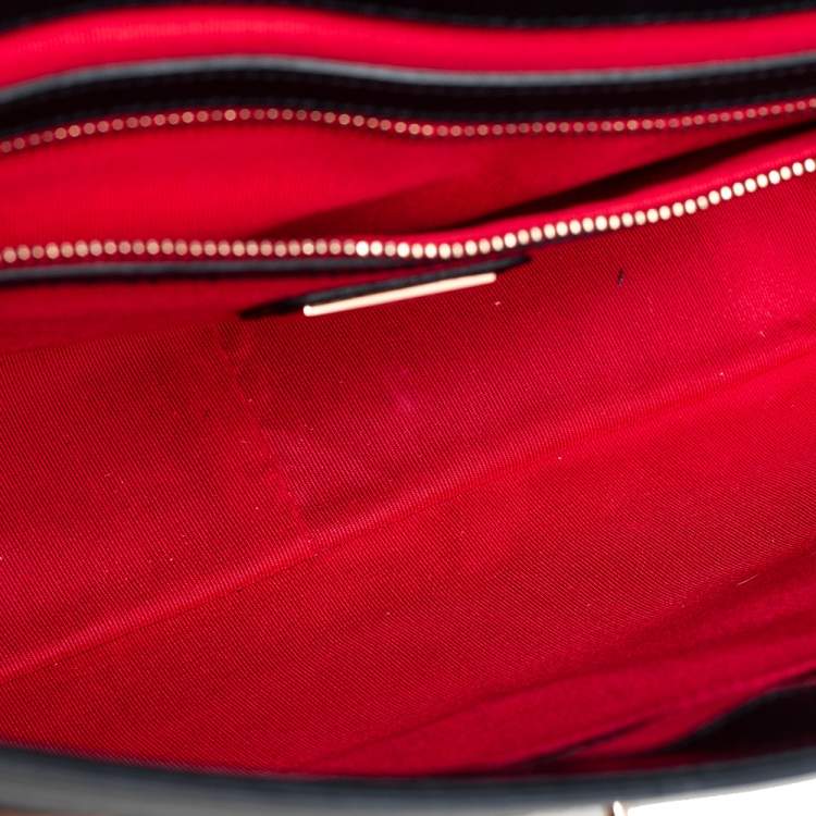 Pre Owned Christian Louboutin Black/Brown Leopard Print Calfhair and Leather Sweet Charity Shoulder Bag