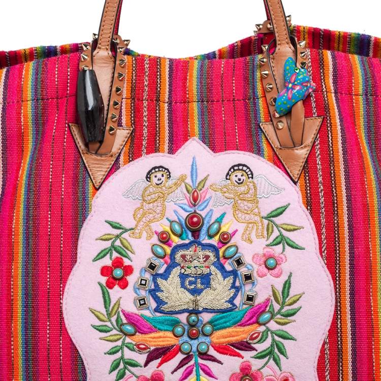 Pre Owned Christian Louboutin Multicolor Fabric Mexicaba Tote