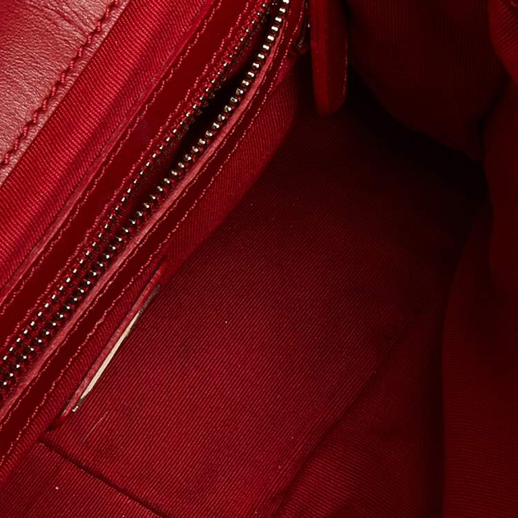 Pre Owned Christian Louboutin Red Leather Sweet Charity Bag