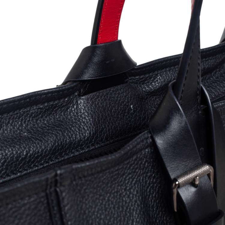 Pre Owned Christian Louboutin Black Leather Kabiker Tote