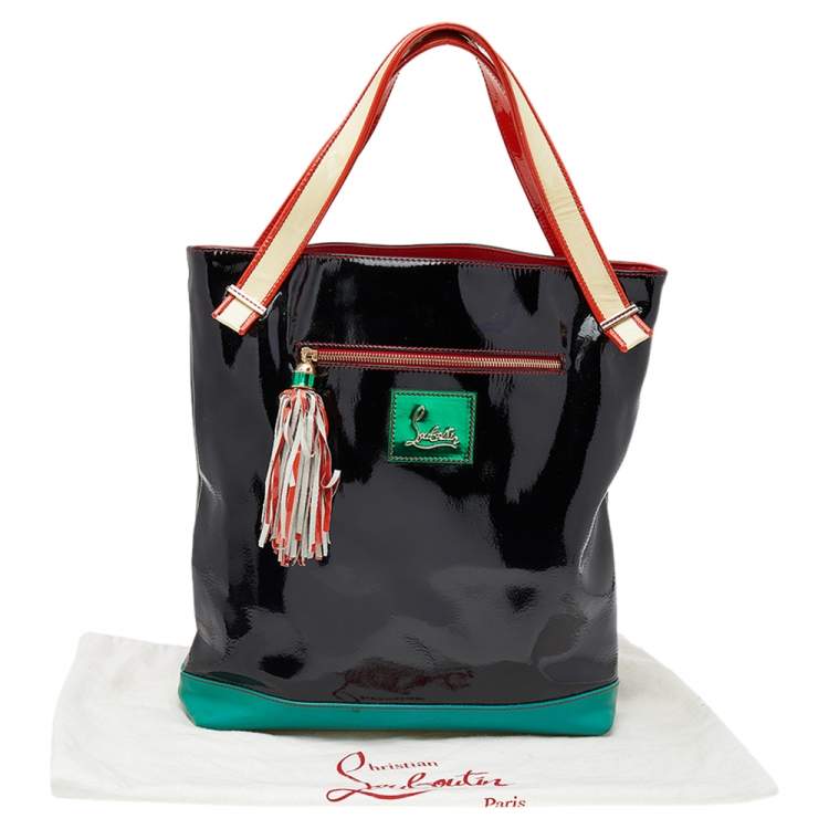 Pre Owned Christian Louboutin Multicolor Patent Leather Tote