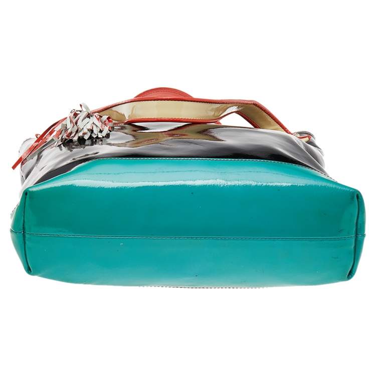 Pre Owned Christian Louboutin Multicolor Patent Leather Tote