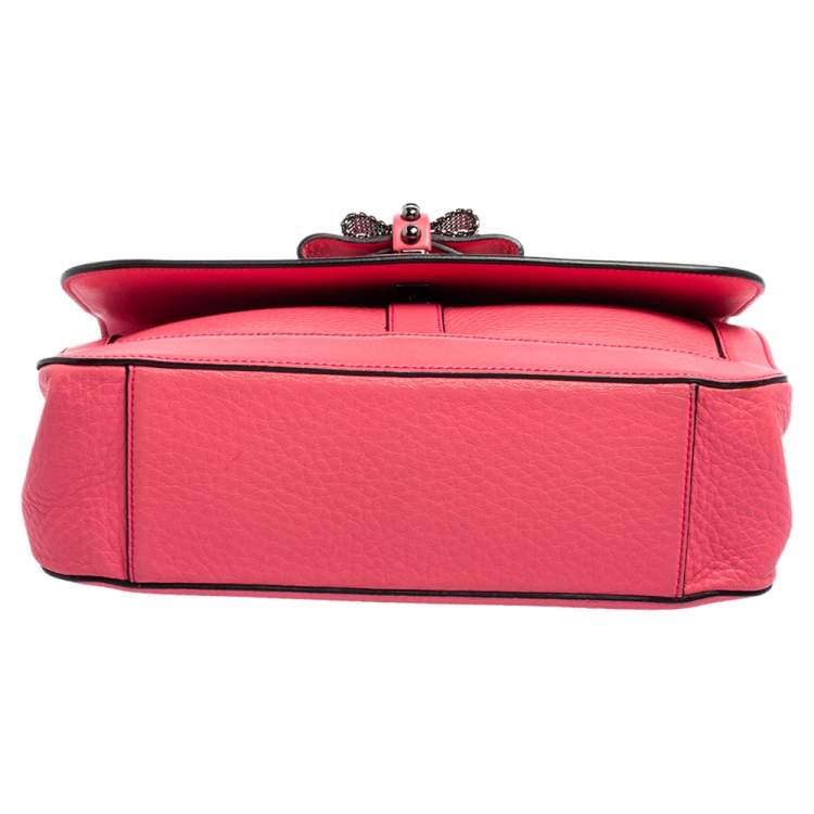 Pre Owned Christian Louboutin Pink Leather Sweet Charity Shoulder Bag