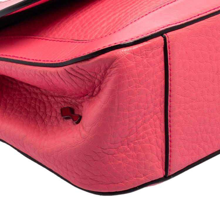 Pre Owned Christian Louboutin Pink Leather Sweet Charity Shoulder Bag