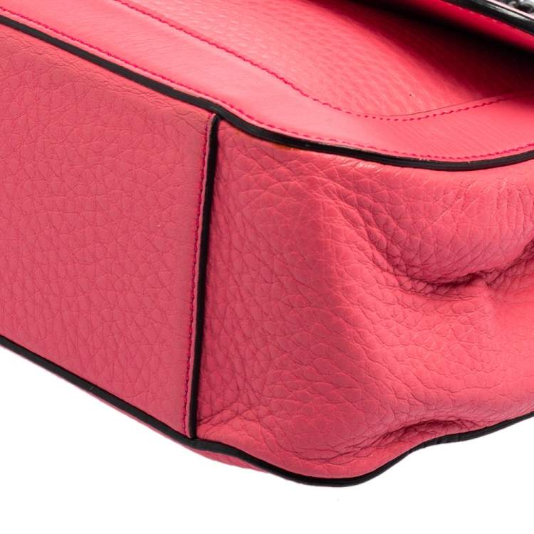 Pre Owned Christian Louboutin Pink Leather Sweet Charity Shoulder Bag