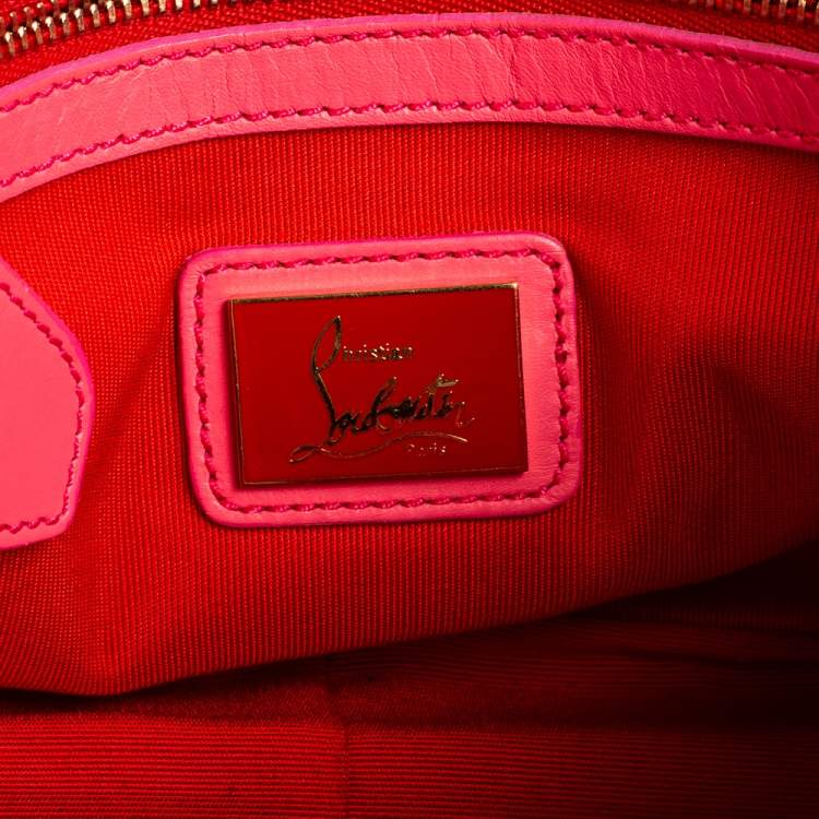 Pre Owned Christian Louboutin Pink Leather Sweet Charity Shoulder Bag