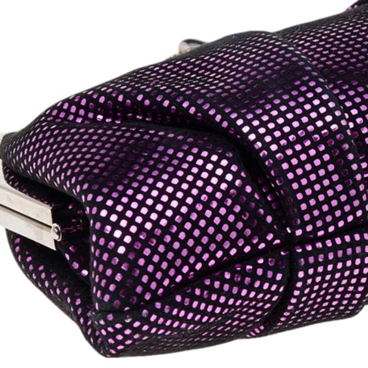 مملوكة مسبقًا Christian Louboutin Metallic Purple Suede Mini Loubi Lula Frame Clutch
