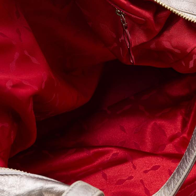 Pre Owned Christian Louboutin Gold Leather Tote