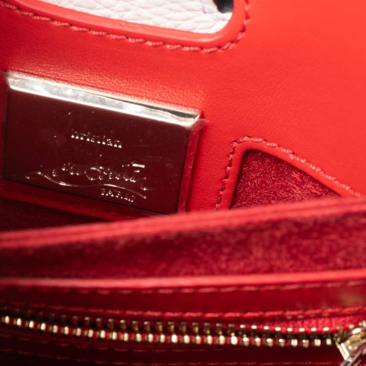 Pre Owned Christian Louboutin White Leather Small Paloma Tote