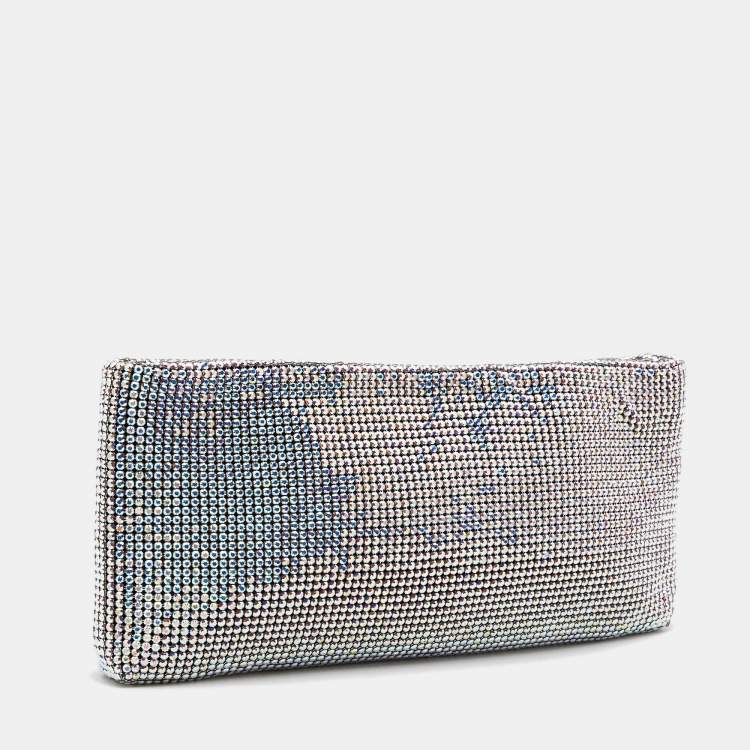 Pre Owned Christian Louboutin Multicolor Crystal Maykimay Strass Clutch