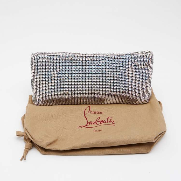Pre Owned Christian Louboutin Multicolor Crystal Maykimay Strass Clutch