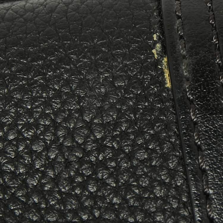 Pre Owned Christian Louboutin Black/Red Leather Mini Paloma Tote