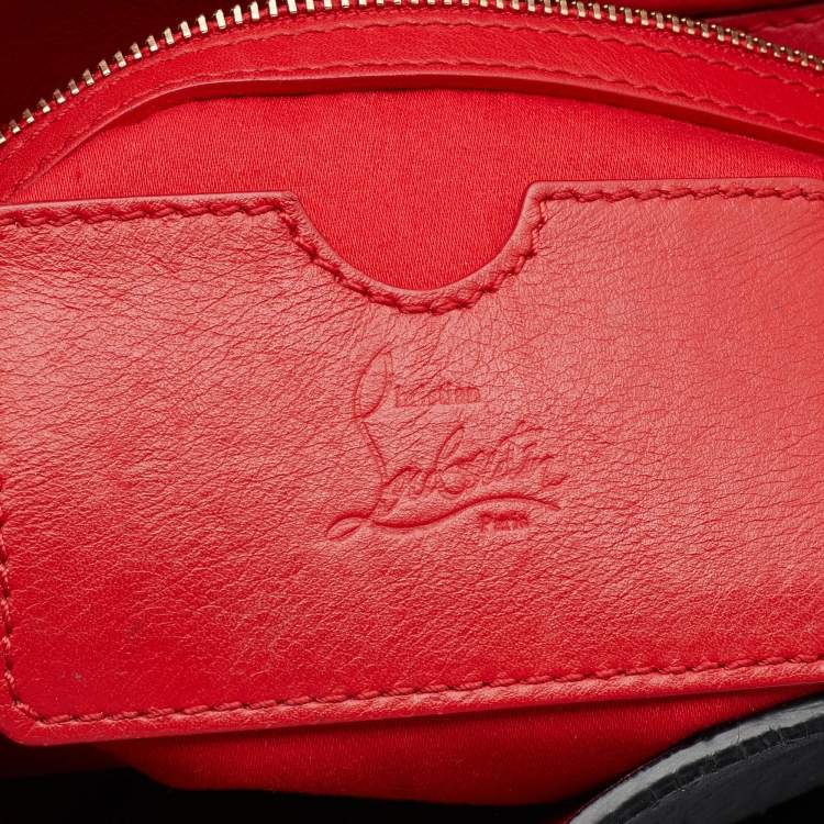 Pre Owned Christian Louboutin Black Pebbled Leather Fringe Lucky L Backpack