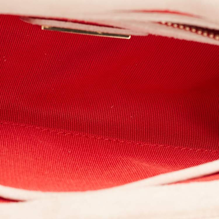 Pre Owned Christian Louboutin Beige Patent Leather Riviera Clutch