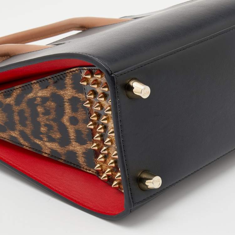 Pre Owned Christian Louboutin Multicolor Leather Spike Paloma Tote