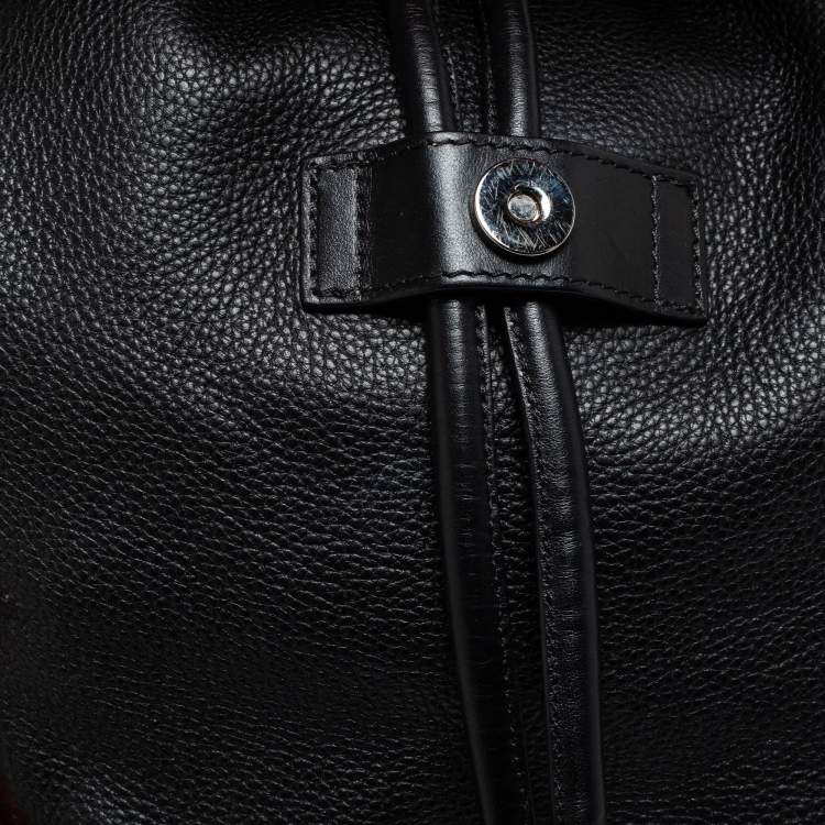 Pre Owned Christian Louboutin Black/Red Leather and Rubber Explorafunk Backpack