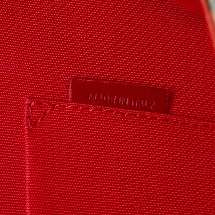 Pre Owned Christian Louboutin Ombre Orange Python Envelope Clutch