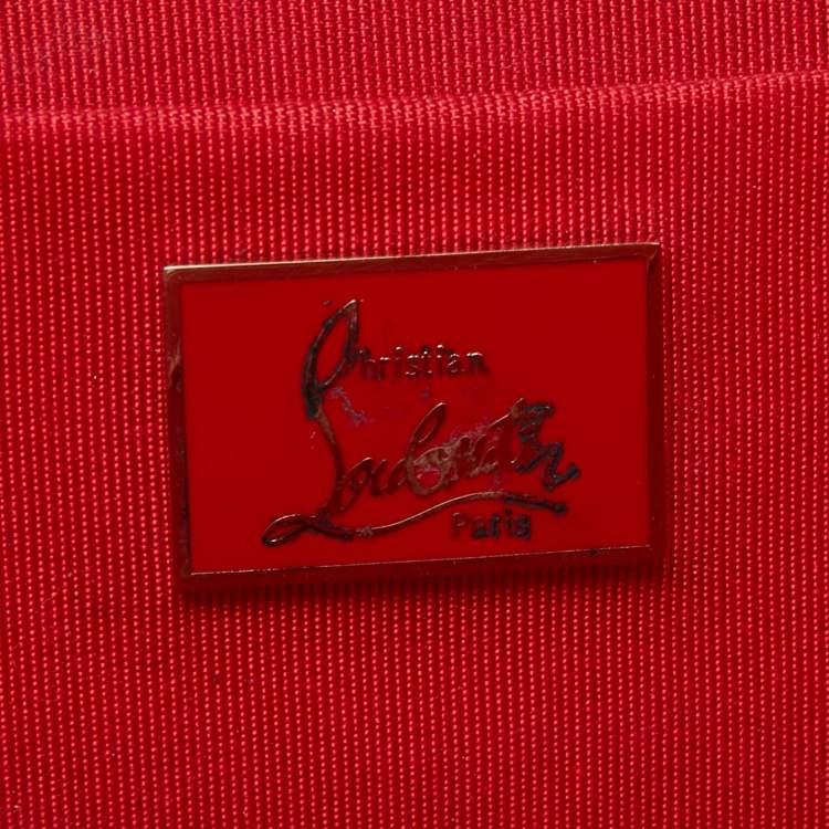 Pre Owned Christian Louboutin Ombre Orange Python Envelope Clutch