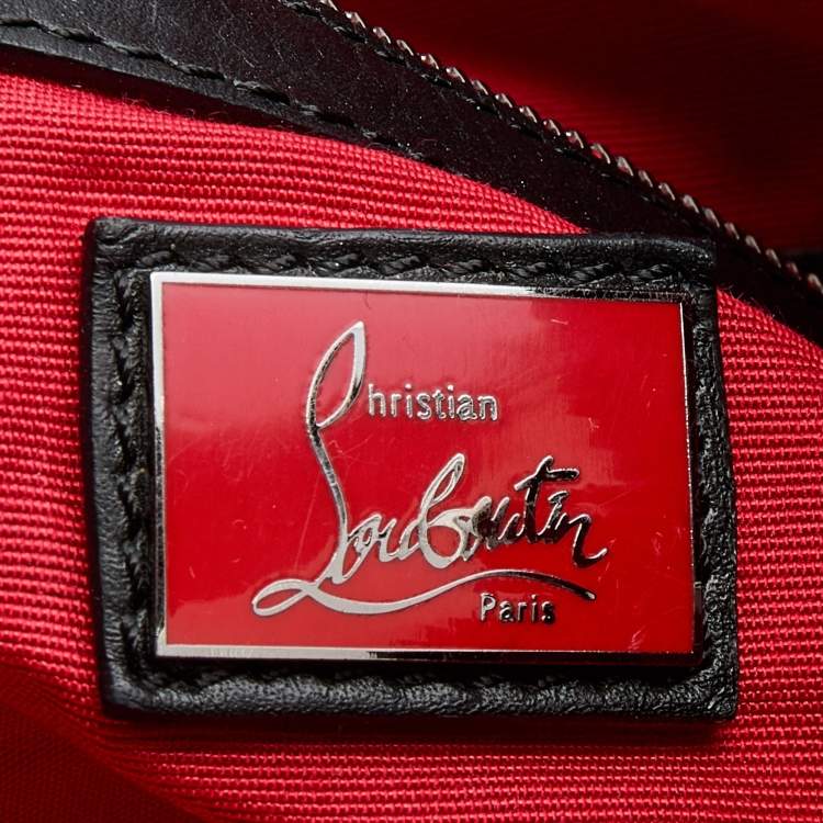 Pre Owned Christian Louboutin Multicolor Calf Hair and Leather Top Zip Tote