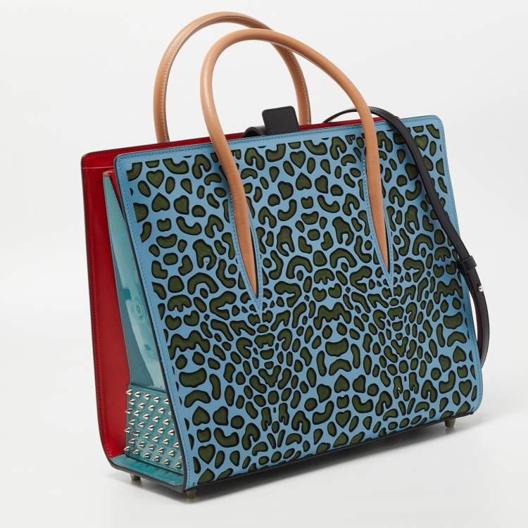 Pre Owned Christian Louboutin Multicolor Leather Paloma Medium Tote