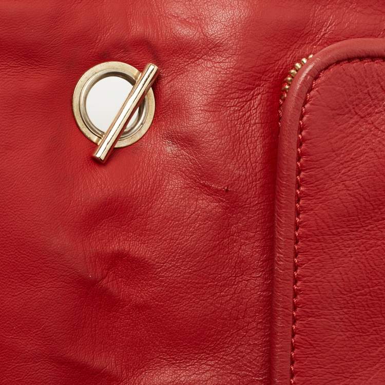 Pre Owned Christian Louboutin Multicolor Satin and Leather Sweet Charity Make Up Clutch Bag