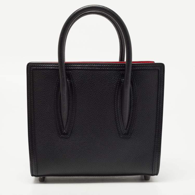 Pre Owned Christian Louboutin Black Leather Mini Paloma Tote