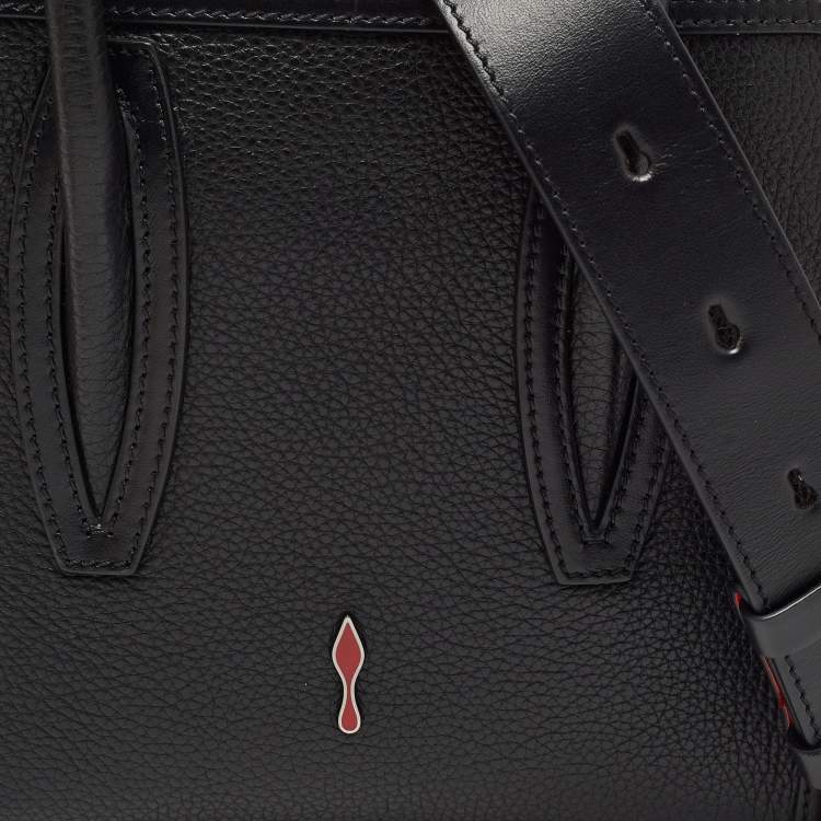 Pre Owned Christian Louboutin Black Leather Mini Paloma Tote