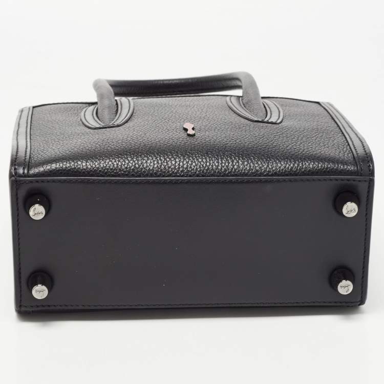 Pre Owned Christian Louboutin Black Leather Mini Paloma Tote