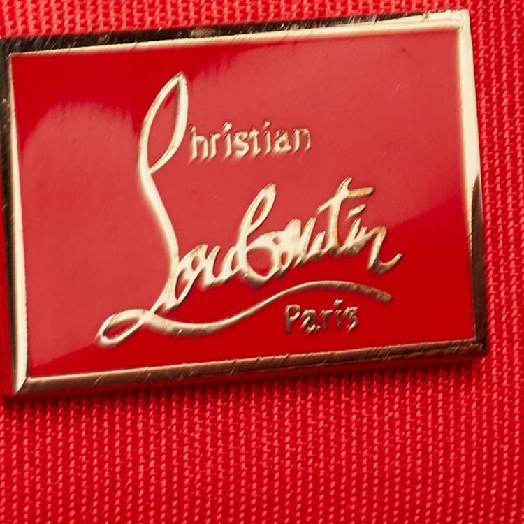Pre Owned Christian Louboutin Beige Leopard Print Calfhair and Leather Loubiposh Chain Clutch
