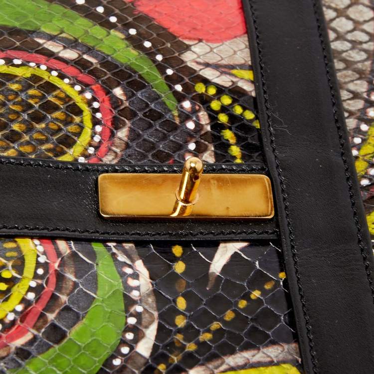 Pre Owned Christian Louboutin Multicolor Python Sweet Charity Shoulder Bag