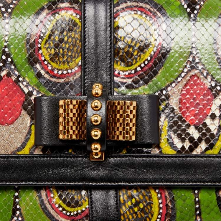 Pre Owned Christian Louboutin Multicolor Python Sweet Charity Shoulder Bag
