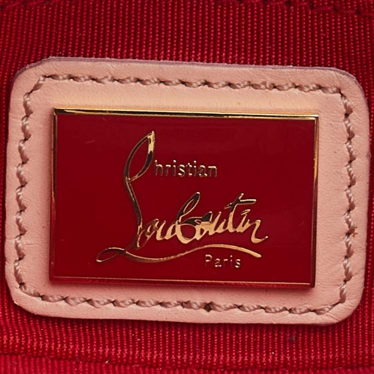 Pre Owned Christian Louboutin Multicolor Patent Leather Mini Spiked Sweet Charity Crossbody Bag