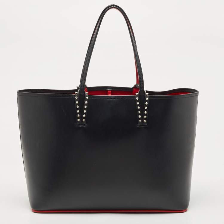 Pre Owned Christian Louboutin Black Paris Love Leather East-West Cabata Tote