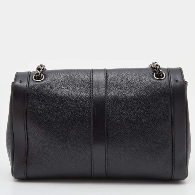 Pre Owned Christian Louboutin Black Leather Sweet Charity Shoulder Bag
