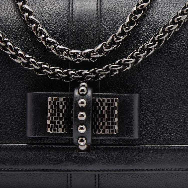 Pre Owned Christian Louboutin Black Leather Sweet Charity Shoulder Bag