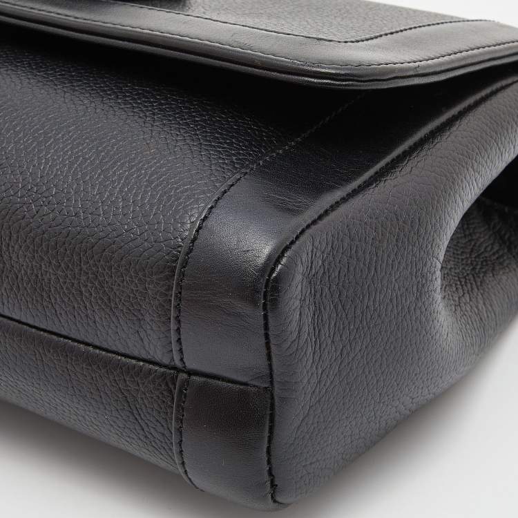 Pre Owned Christian Louboutin Black Leather Sweet Charity Shoulder Bag