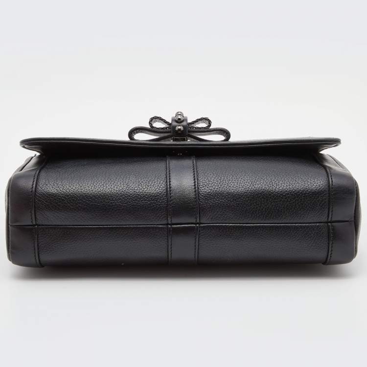 Pre Owned Christian Louboutin Black Leather Sweet Charity Shoulder Bag