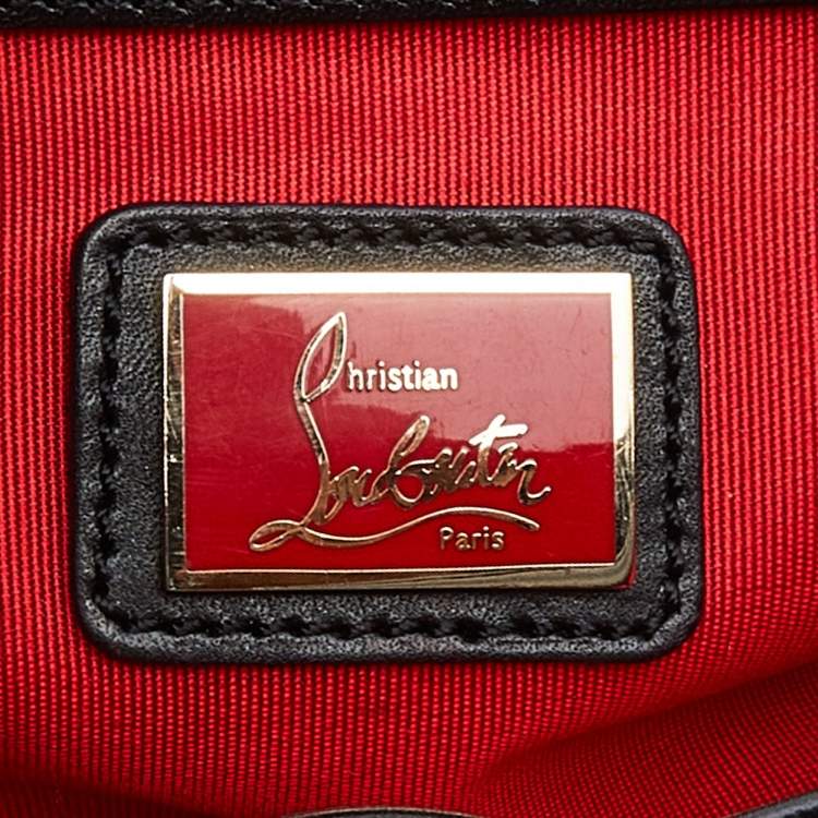 Pre Owned Christian Louboutin Black Leather Sweet Charity Shoulder Bag