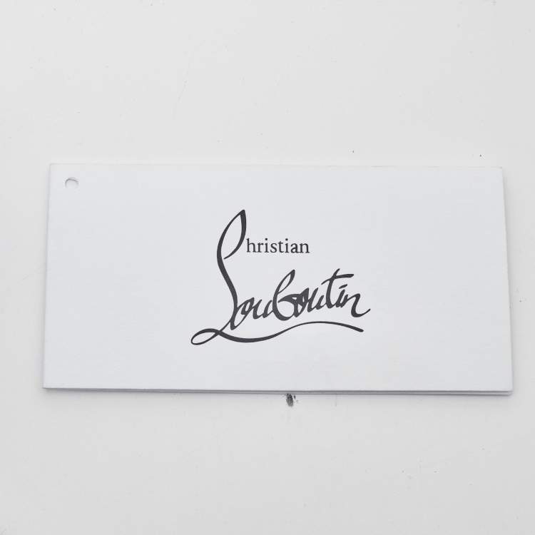 Pre Owned Christian Louboutin Grey/Yellow Python Small Sweet Charity Chain Bag