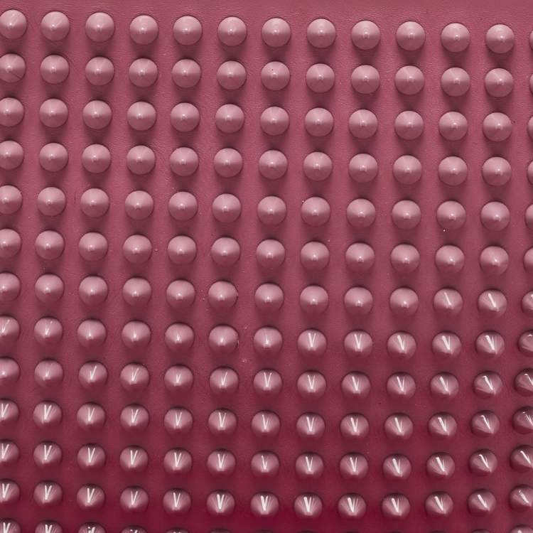 Pre Owned Christian Louboutin Pink Leather Studded Kios Zip Crossbody Bag