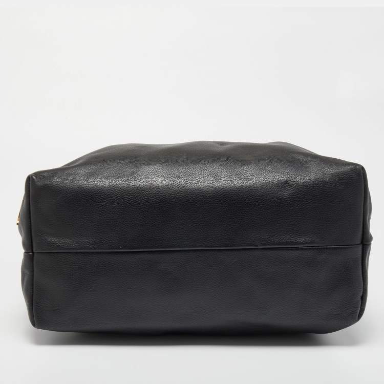 Pre Owned Christian Louboutin Black Leather Sybil Tote