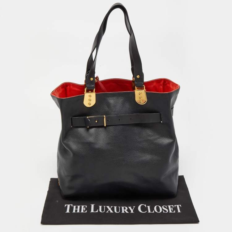 Pre Owned Christian Louboutin Black Leather Sybil Tote